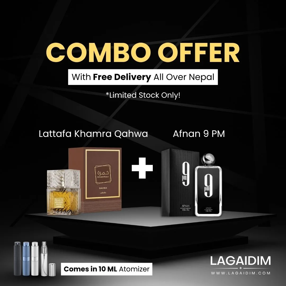Combo Offer Afnan 9 PM and Lattafa Khamra Qahwa